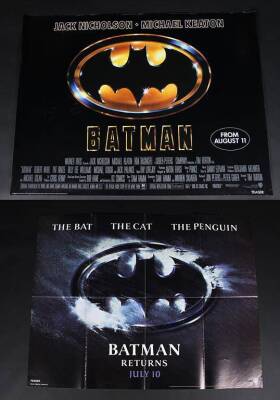 BATMAN (1989) & BATMAN RETURNS (1992) - UK Quad Posters