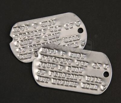 Boyd “Bible” Swan’s (Shia LaBeouf) Dog Tags