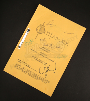 Lot # 8 - Outlander Charity Script Auction - Maria Doyle Kennedy's Cast Autographed Script - Episode 411 'If Not For Hope' Goldenrod Draft