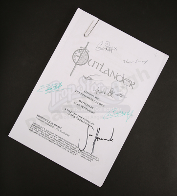 Lot # 14 - Outlander Charity Script Auction - Maria Doyle Kennedy's Cast Autographed Script - Episode 410 'The Deep Heart's Core' Production Draft