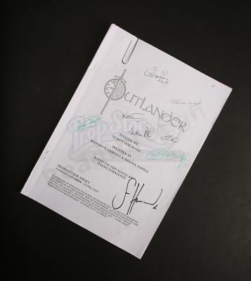 Lot # 15 - Outlander Charity Script Auction - Maria Doyle Kennedy's Cast Autographed Script - Episode 411 'If Not For Hope' Green Draft