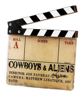 COWBOYS AND ALIENS (2011) - Jon Favreau Signed Promotional Clapperboard