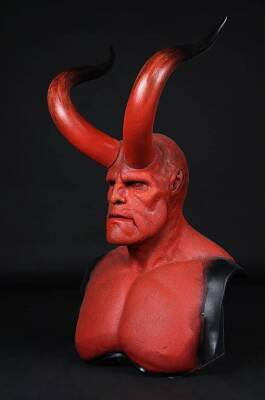 HELLBOY (2004) - Hellboy (Ron Perlman) Facial Appliance, Horns & Lifecast