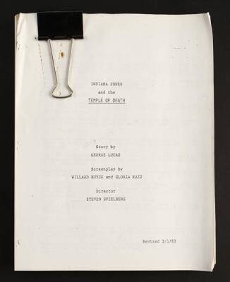 INDIANA JONES AND THE TEMPLE OF DOOM (1984) - Production-Used Script