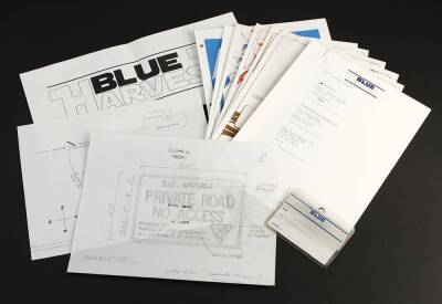 STAR WARS: RETURN OF THE JEDI (1983) - Blue Harvest Unused Set Badge and Security Paperwork