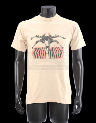 Lot # 394: Beige "Star Nars" X-Wing Crew T-Shirt