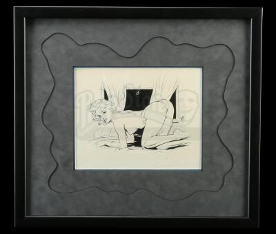 Lot # 477: Framed "Half Moon" Marilyn Monroe Pin-Up