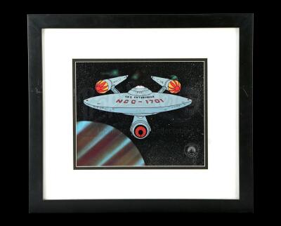 Lot # 629: USS Enterprise Matted and Framed Sericel