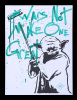 Lot #3 - STAR WARS - Yoda 'Street Art' Poster - Green Writing, 2011