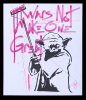 Lot #4 - STAR WARS - Yoda 'Street Art' Poster - Pink Writing, 2011