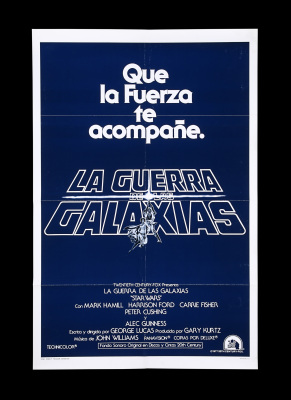 Lot #12 - STAR WARS: A NEW HOPE (1977) - US/Spanish One-Sheet Teaser Poster, 1977