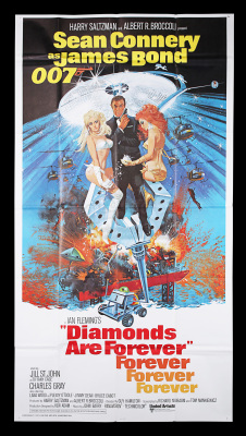 Lot #119 - DIAMONDS ARE FOREVER (1971) - Carter-Jones Collection: US Three-Sheet "International" Poster, 1971