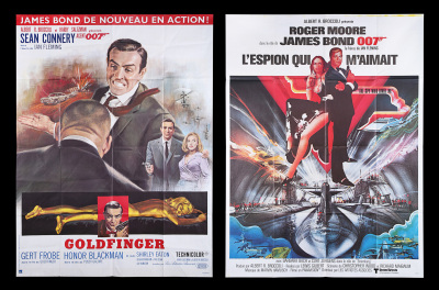 Lot #142 - GOLDFINGER (1964) AND THE SPY WHO LOVED ME (1977) - Two French 'Grande' Affiche, 1977/80's