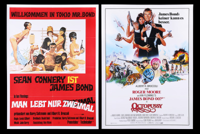 Lot #146 - YOU ONLY LIVE TWICE (1967) AND OCTOPUSSY (1983) - Two German A1 Posters, 1980's