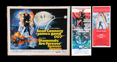 Lot #152 - DIAMONDS ARE FOREVER (1971) / THE SPY WHO LOVED ME (1977) / FOR YOUR EYES ONLY (1981) - Three US / Australian Posters, 1971, 1977, 1981