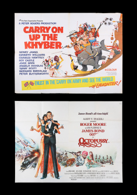 Lot #193 - CARRY ON UP THE KHYBER (1968) AND OCTOPUSSY (1983) - Two UK Quad Posters, 1968-83