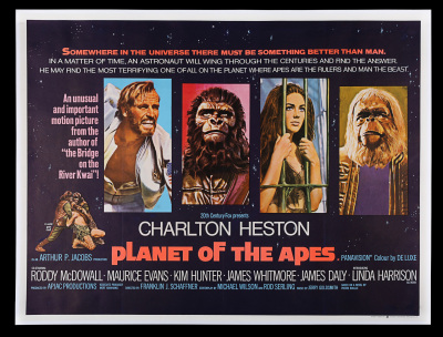 Lot #341 - PLANET OF THE APES (1968) - UK Quad Poster, 1968