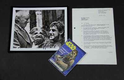 STAR WARS: THE EMPIRE STRIKES BACK (1980) - Stuart Freeborn's Creature Make Up Notes, Contract and Behind The Scenes Still