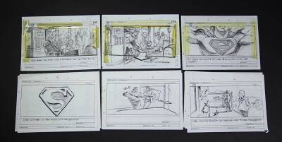 SUPERMAN III (1983) - Hand-Drawn Pencil Storyboards