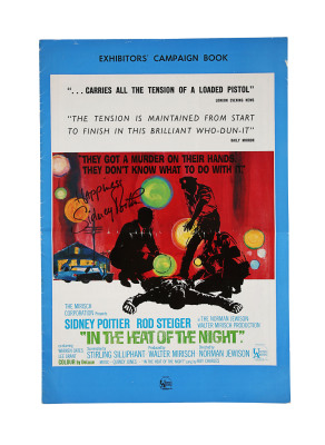 Lot #5 - IN THE HEAT OF THE NIGHT (1967) - British Exhibitors' Campaign Book, 1967, Autographed by Sidney Poitier