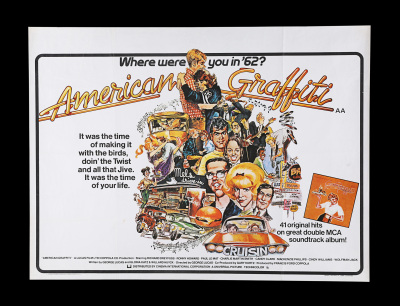 Lot #54 - AMERICAN GRAFFITI (1973) - UK Quad, 1973