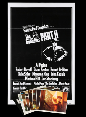 Lot #75 - GODFATHER: PART II (1974) - US One-Sheet and Eight Lobby Cards, 1974