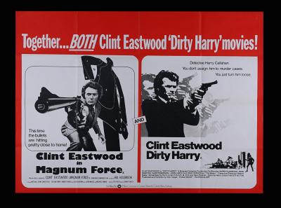 Lot #79 - MAGNUM FORCE (1973) / DIRTY HARRY (1971) - UK Quad, 1975