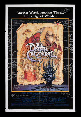 Lot #157 - THE DARK CRYSTAL (1982) - US One-Sheet, 1982, Autographed by Brian Froud, Lisa Maxwell and Others