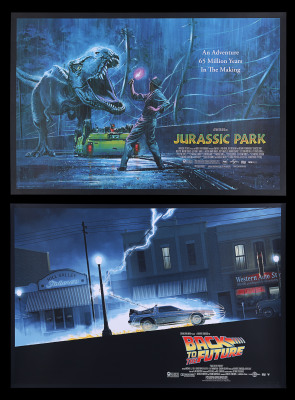 Lot #195 - JURASSIC PARK (1993), BACK TO THE FUTURE (1985) - Two Vice Press & Bottleneck Gallery Posters, 2019