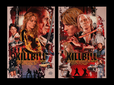 Lot #196 - KILL BILL: VOLUME I (2003), KILL BILL: VOLUME II (2004) - Two Mondo Posters, 2019