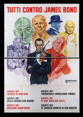 Lot #345 - TUTTI CONTRO JAMES BOND - EVERYBODY AGAINST JAMES BOND (1972) - Carter-Jones Collection: Italian 4-Fogli, 1972