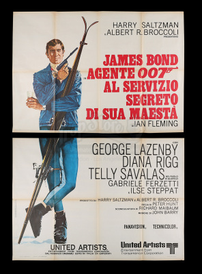 Lot #403 - ON HER MAJESTY'S SECRET SERVICE (1969) - Carter-Jones Collection: Italian Two-Panel (4-Fogli), 1969