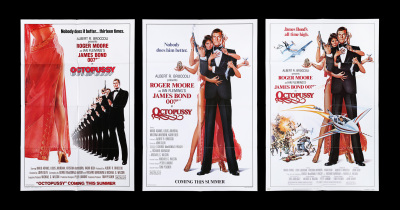 Lot #431 - OCTOPUSSY (1983) - Three US One-Sheets, 1983