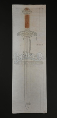 CONAN THE BARBARIAN (1982) - Ron Cobb Hand-Drawn Atlantean Sword Production Drawing