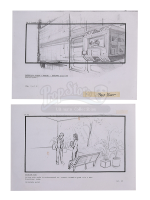 Lot #16 - ALIENS (1986) - Two Pencil Storyboards Featuring Ripley (Sigourney Weaver) and Burke (Paul Reiser)