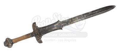 Lot #183 - CONAN THE BARBARIAN (1982) - Conan's (Arnold Schwarzenegger) Atlantean Sword and Four Behind-the-scenes Photos