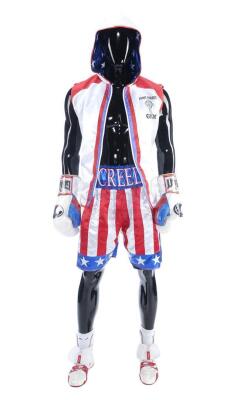 Lot #191 - CREED (2015) - Adonis Creed's (Michael B. Jordan) Ringside Costume Display