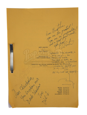 Lot #199 - DARK SHADOWS (2012) - Sir Christopher Lee Personal Cast-autographed Shooting Script