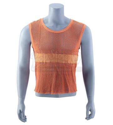 Lot #252 - FIGHT CLUB (1999) - Tyler Durden's (Brad Pitt) Orange Fishnet Tank Top