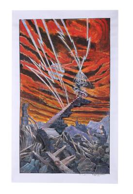 Lot #329 - HIGHLANDER (1986) - Allan Cameron Hand-painted Concept For The Kurgan's (Clancy Brown) Quickening