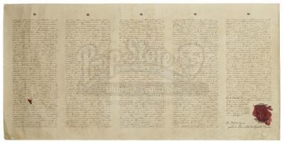 Lot #340 - THE HUNGER GAMES (2012) - Treaty of Treason Scroll