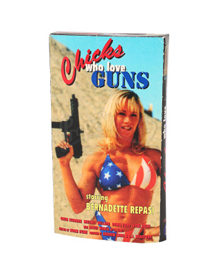 Lot #380 - JACKIE BROWN (1997) - Ordell's (Samuel L. Jackson) "Chicks Who Love Guns" VHS Cover