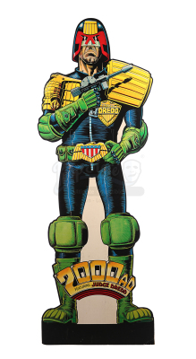 Lot #427 - JUDGE DREDD/2000 AD - Autographed Full-size Judge Dredd Standee