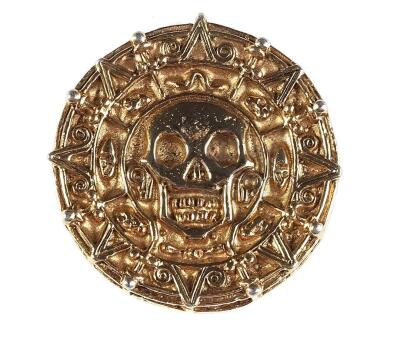 Lot #552 - PIRATES OF THE CARIBBEAN: THE CURSE OF THE BLACK PEARL (2003) - Cursed Aztec Coin