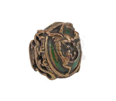 Lot #557 - PIRATES OF THE CARIBBEAN: ON STRANGER TIDES (2011) - Captain Jack Sparrow's (Johnny Depp) Hero Jade Dragon Ring