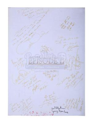 Lot #684 - STAR WARS: ATTACK OF THE CLONES (2002) - Cast-and-crew-autographed Sheet