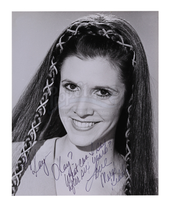 Lot #752 - STAR WARS: RETURN OF THE JEDI (1983) - Carrie Fisher Autographed Photo - Signed as Margot Kidder