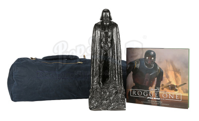 Lot #765 - STAR WARS: ROGUE ONE: A STAR WARS STORY (2016) - Darth Vader Crew Gift Statue, Crew Bag and Art Book