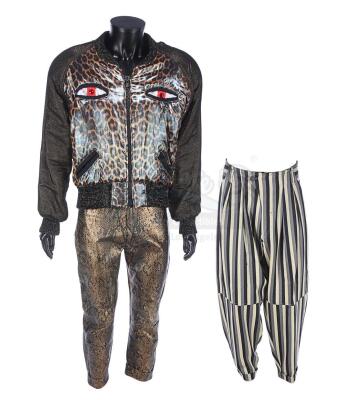 Lot #808 - SUPERMAN IV: THE QUEST FOR PEACE (1987) - Lenny Luthor's (Jon Cryer) Jacket and Two Pairs of Trousers