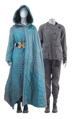 Lot #342 - THE HUNGER GAMES: MOCKINGJAY - PART 2 (2015) - Katniss Everdeen's (Jennifer Lawrence) Combat Costume and Disguise Cloak